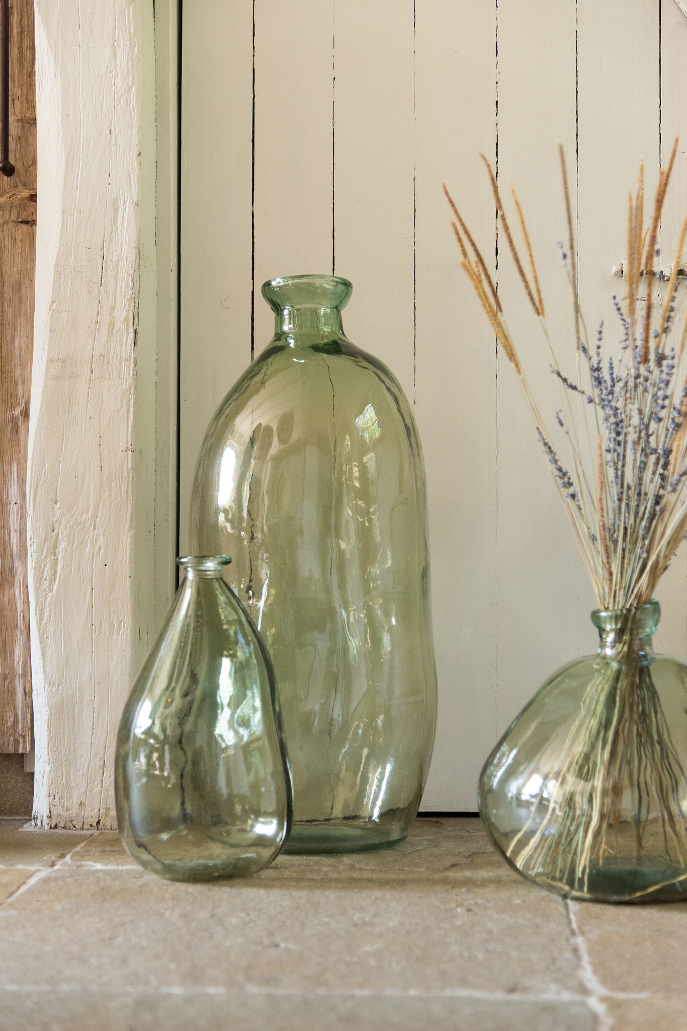 Vaas Taubane Glas Groen H73 cm - Afbeelding 2