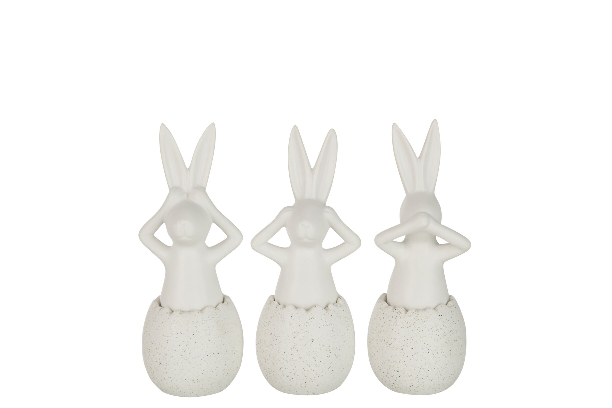 Decoratiefiguur Femonte Porselein Wit H25 cm - Set van 3