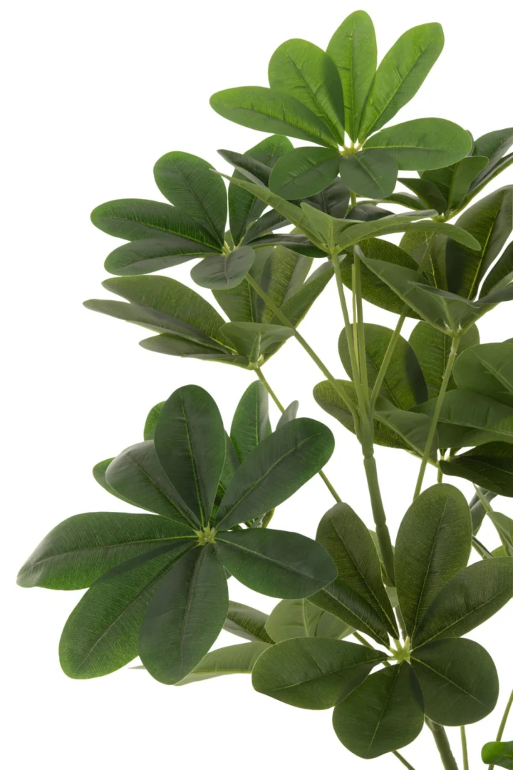 Bloempot Laundella Stof Groen H157 cm met decoratieve groene bladeren en volle, natuurlijke uitstraling