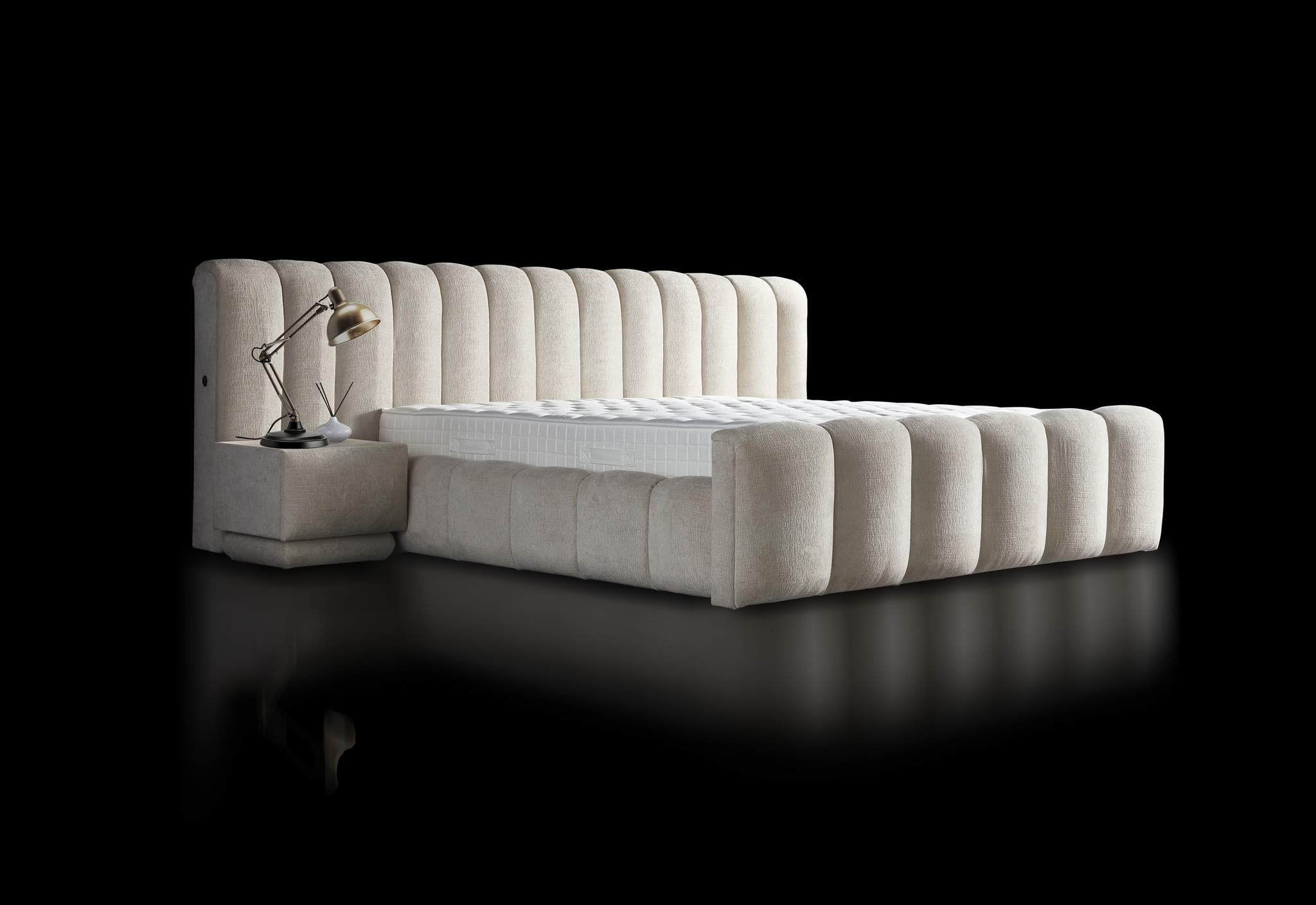 Boxspring Praussand Beige 140x200 - Afbeelding 3