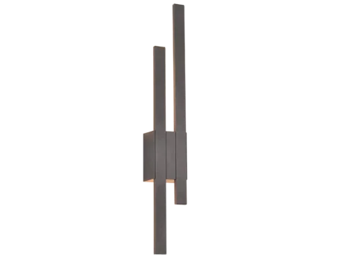 Wandlamp Feisan Antraciet, slanke aluminium buitenlamp met indirect warm LED-licht, set van 3