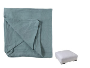 Poef Rinero Linnen Blauw