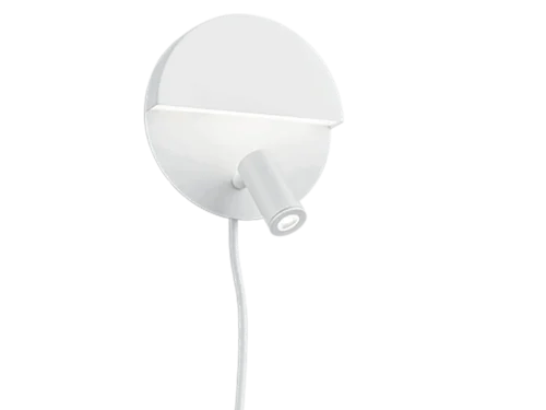Wandlamp Klessan mat wit Ø16 cm met ronde LED-schijf en verstelbare spot, set van 3