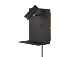 Wandlamp Tensos Mat Zwart - Set van 3