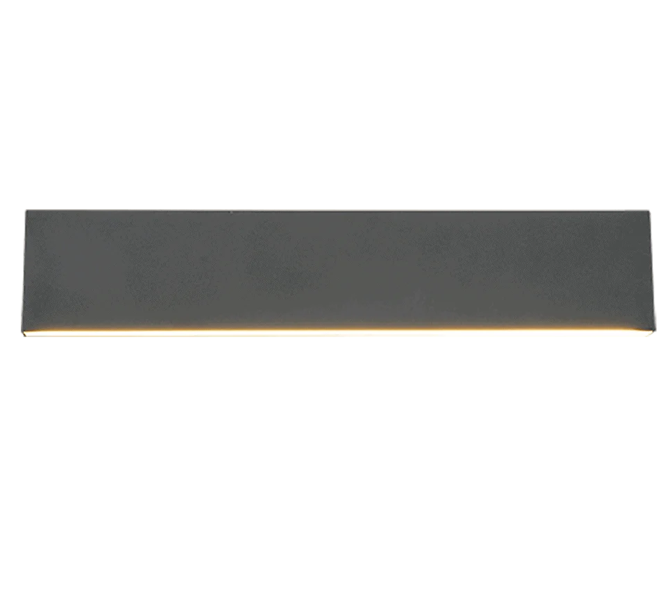 Filero antraciet wandlamp set van 3 met strak design en geïntegreerde LED, licht omhoog en omlaag
