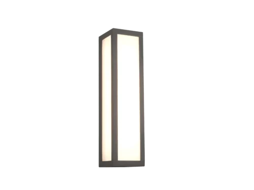 Seldira antraciet wandlamp set van 3 met wit lichtdeel en strak, modern design voor buitengebruik