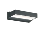 Wandlamp Kamura antraciet met boven- en onderlicht, moderne LED buitenlamp van gegoten aluminium