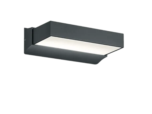 Wandlamp Kamura antraciet met boven- en onderlicht, moderne LED buitenlamp van gegoten aluminium