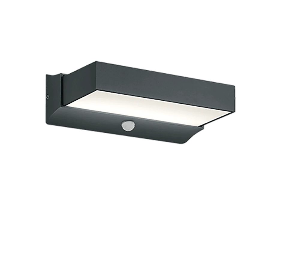Wandlamp Heensil antraciet set van 3 met moderne LED buitenverlichting en motion sensor