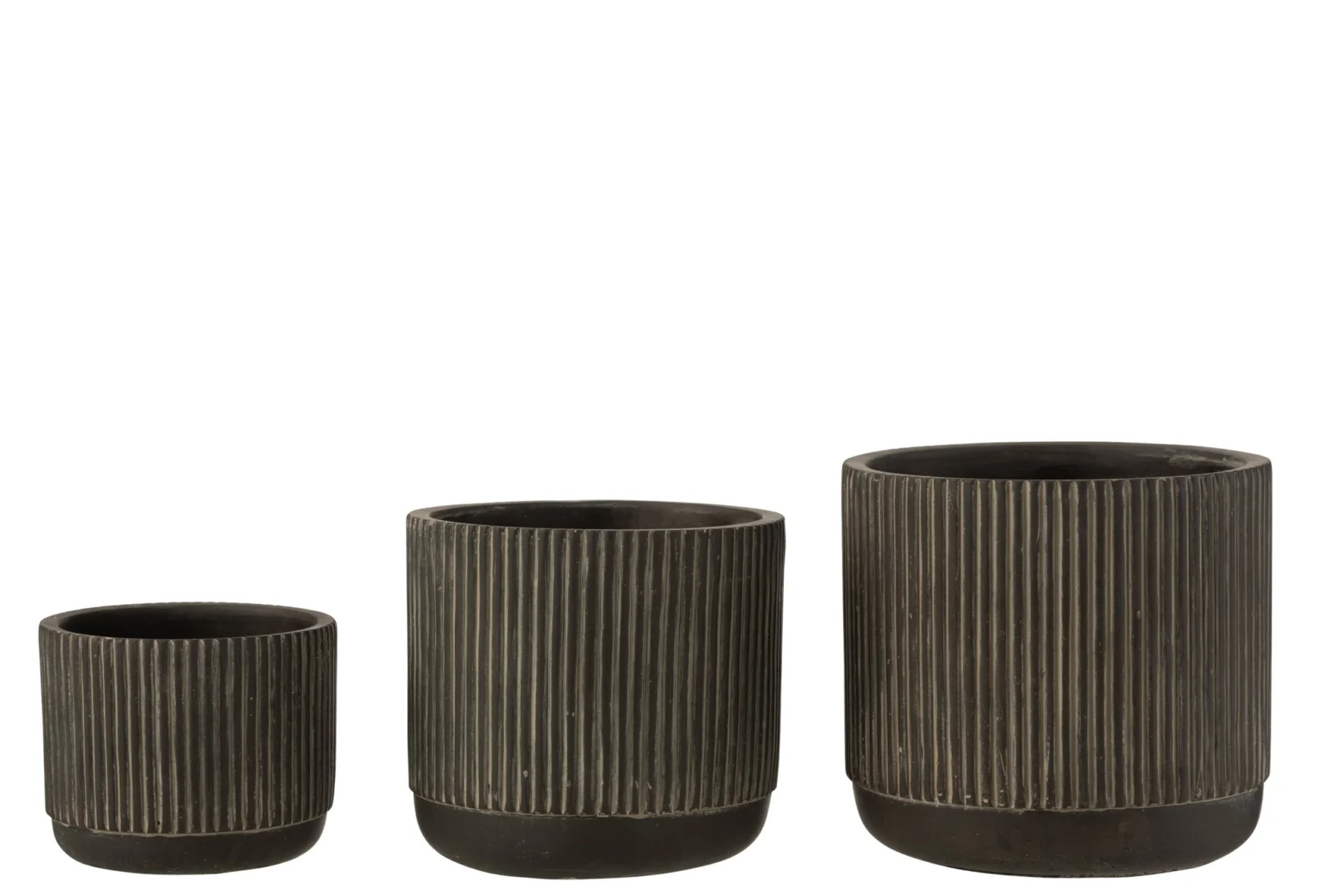 Bloempot Nevu Keramiek Zwart H14 cm - Afbeelding 2