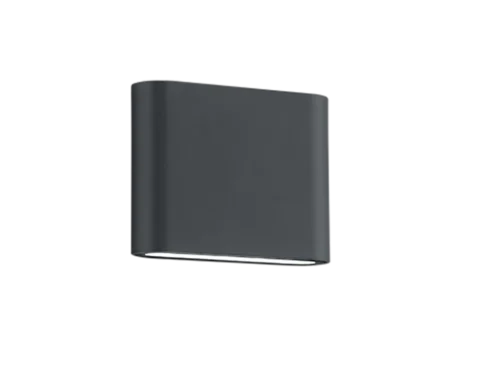 Skootea antraciet wandlamp, set van 3, met modern aluminium design en warm LED-licht