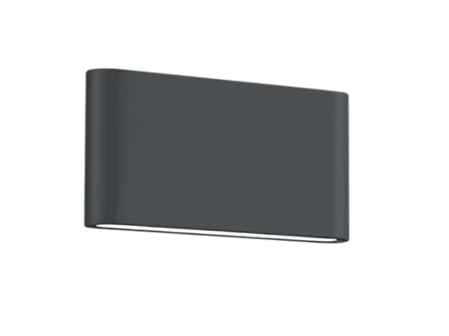 Keentund wandlamp antraciet, set van 3, met strakke gegoten aluminium behuizing en LED-licht naar boven en beneden