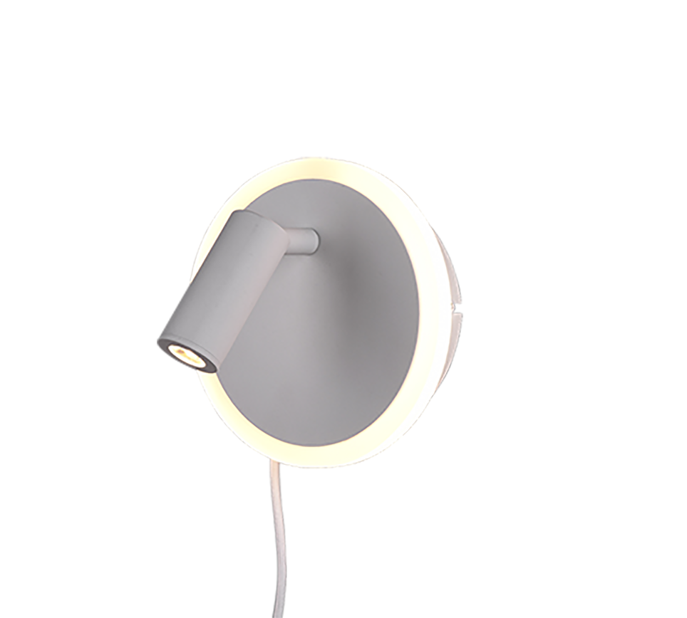 JORDAN wandlamp mat wit Ø15 cm met geïntegreerde LED en apart schakelbare lichtbronnen, set van 3