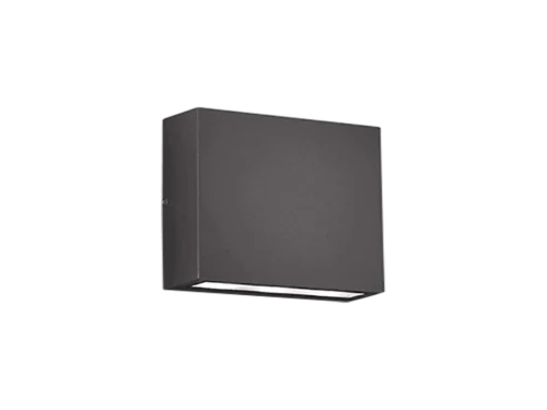 Wandlamp Stomino antraciet, modern aluminium met LED licht omhoog en omlaag, set van 3