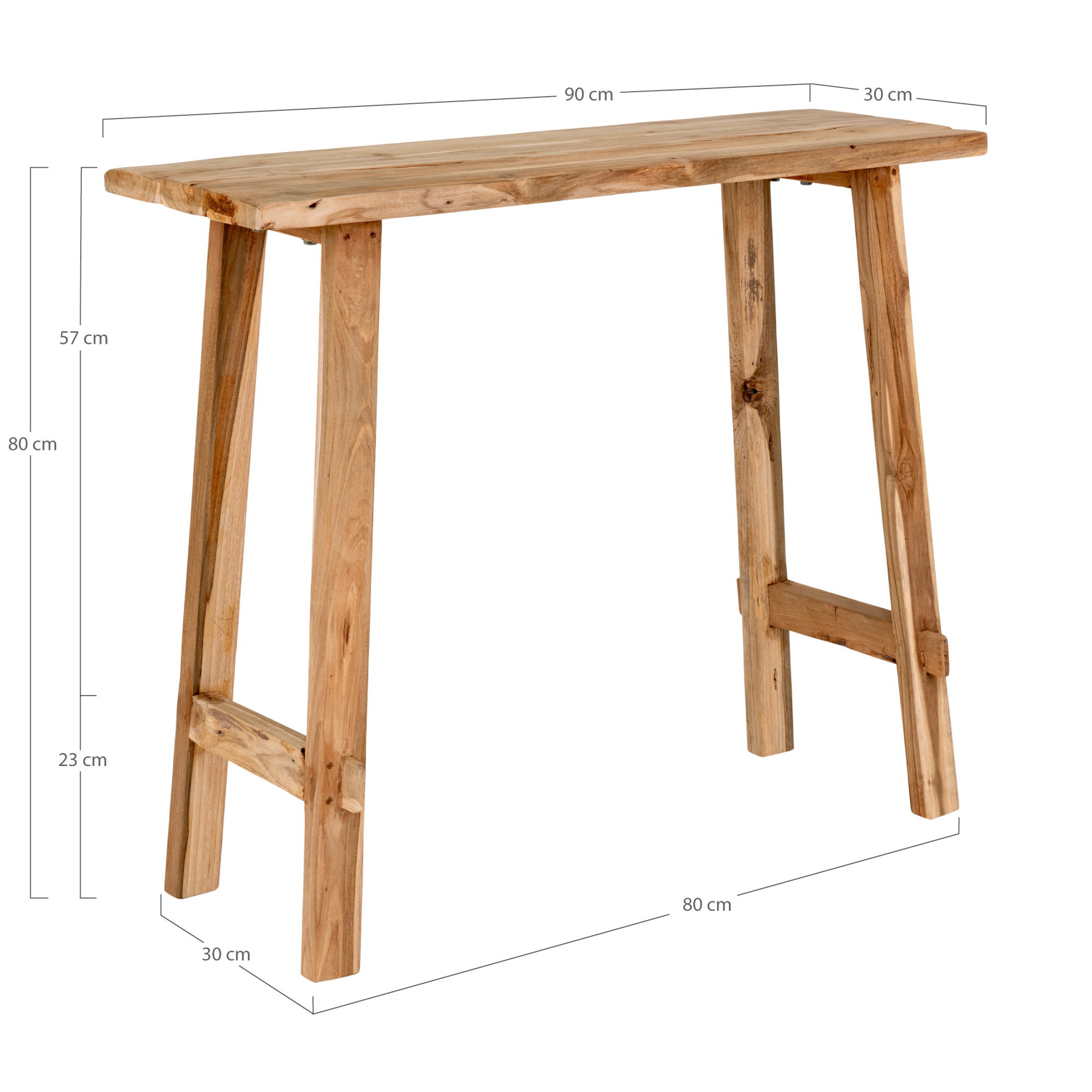 Sidetable Veekand Teak 30 cm - Afbeelding 5