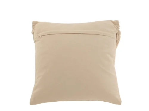 Beige Troolvar sierkussen 45,5 x 45,5 cm van 100% katoen met rustige, natuurlijke uitstraling