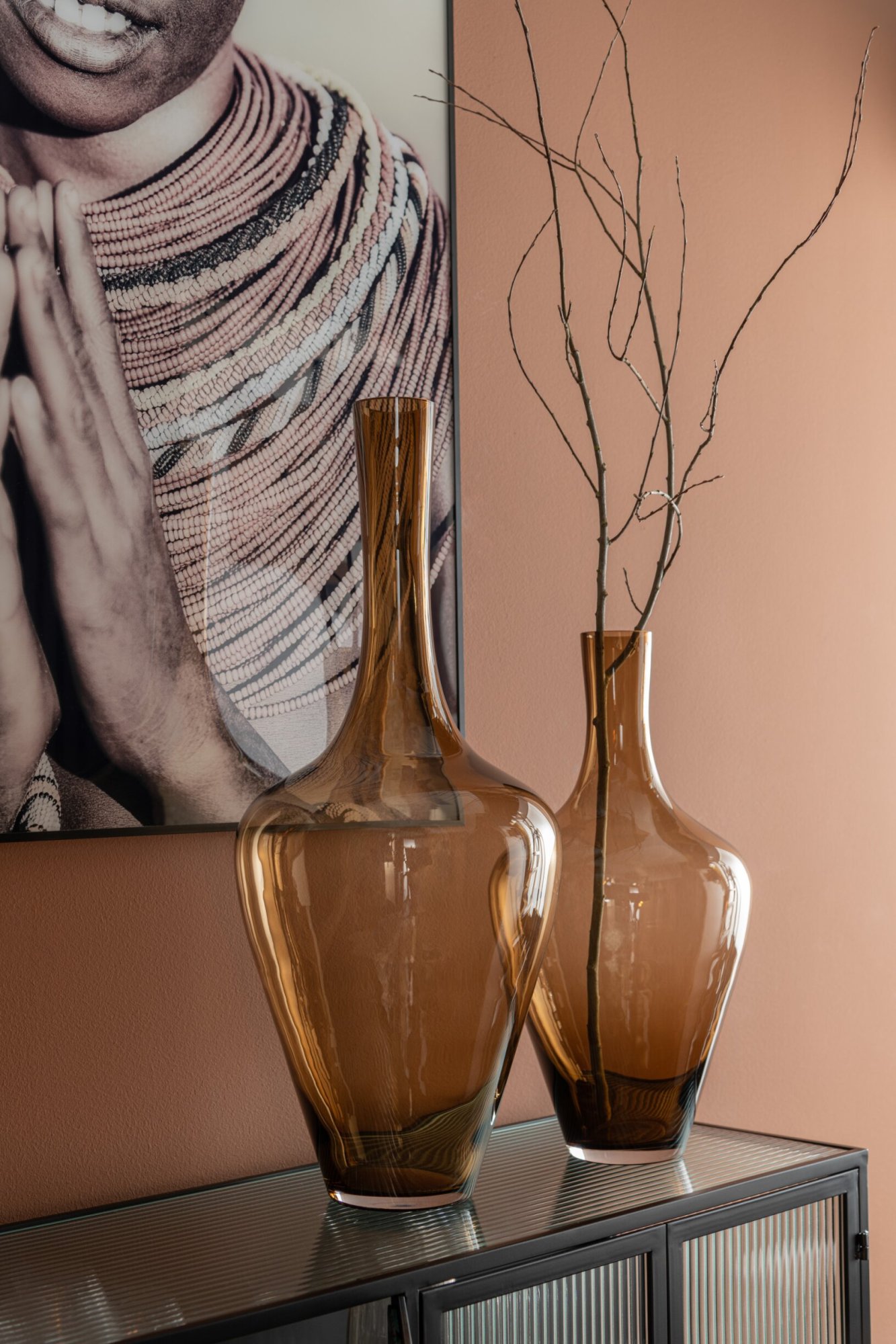 Vaas Hievi Glas Bruin H70 cm - Afbeelding 3