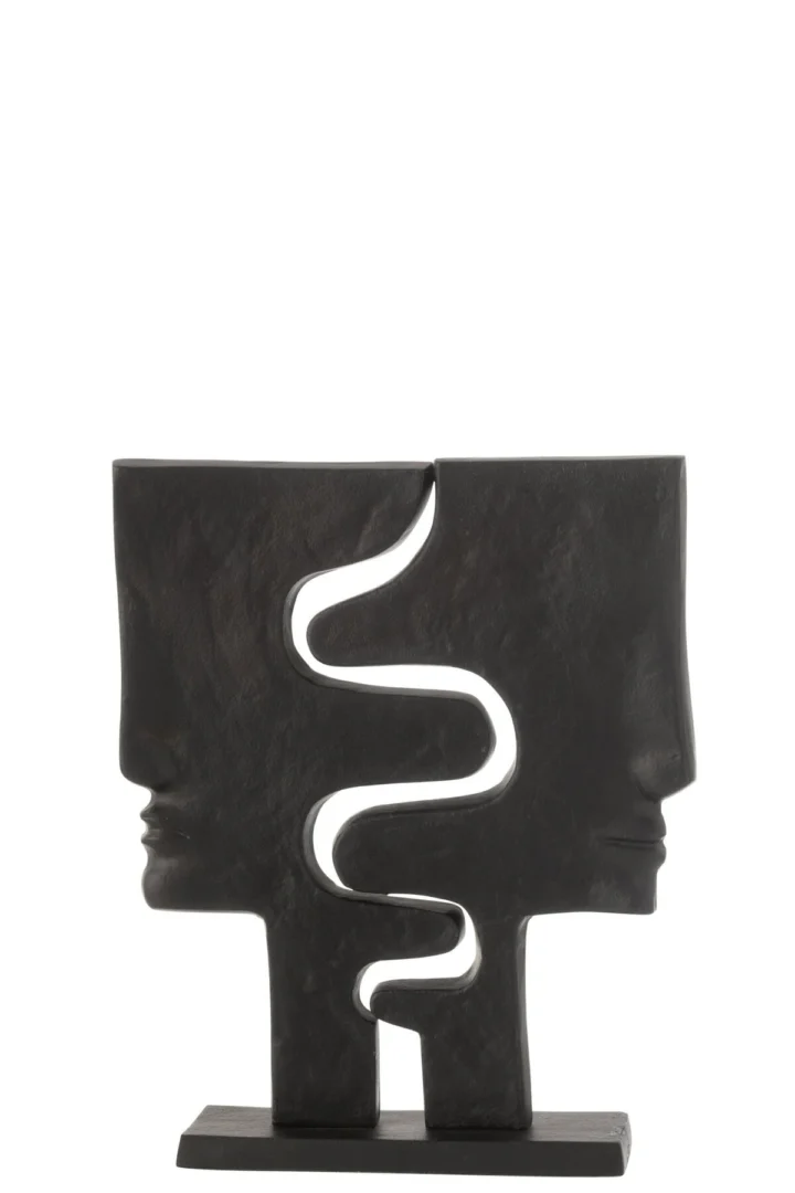 Beeld Konsa Aluminium Zwart H40 cm - Afbeelding 3