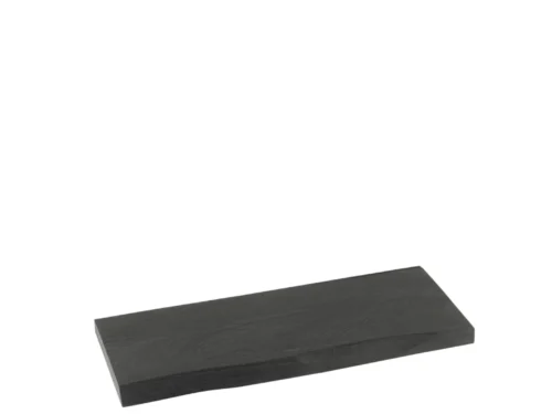 Wandplank Gerard van zwart mangohout, 70 cm, compact en stoer voor smalle wanden of boven een dressoir
