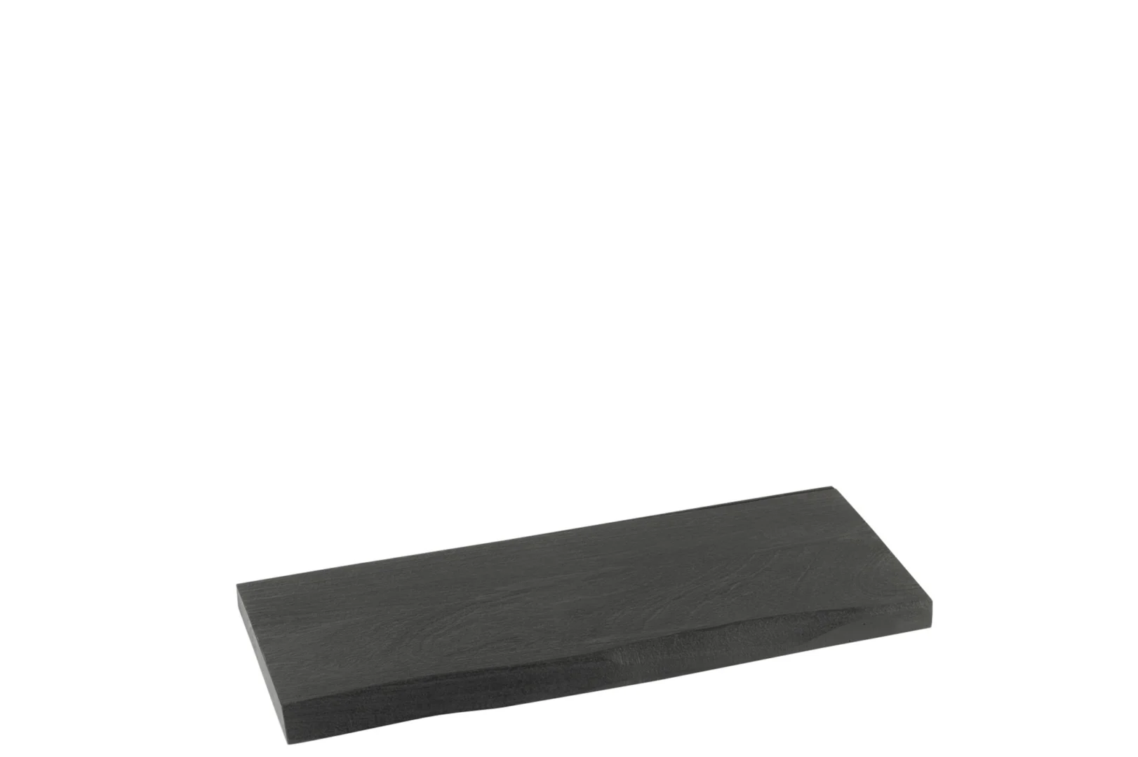 Wandplank Gerard van zwart mangohout, 70 cm, compact en stoer voor smalle wanden of boven een dressoir