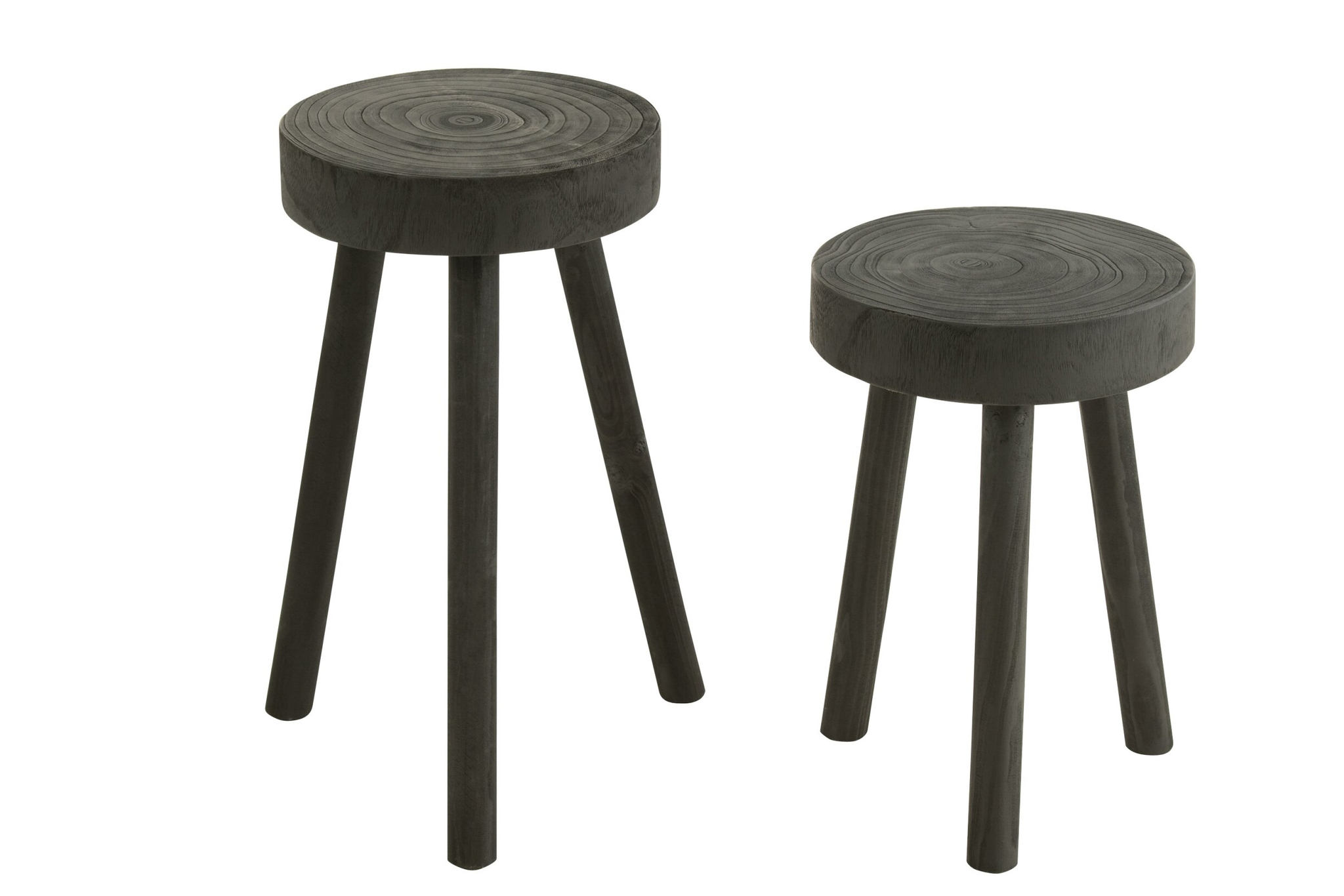 Woonaccessoire Faussia Hout Zwart - Set van 2 - Afbeelding 2