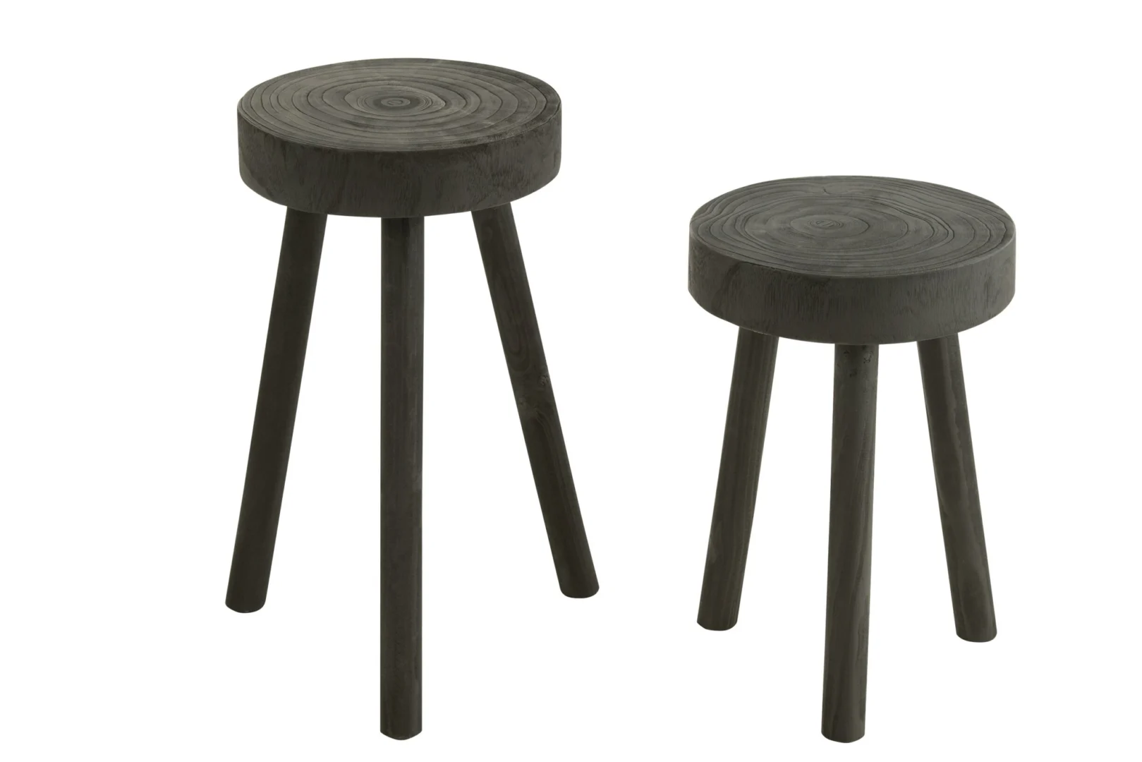 Woonaccessoire Faussia Hout Zwart - Set van 2 - Afbeelding 2