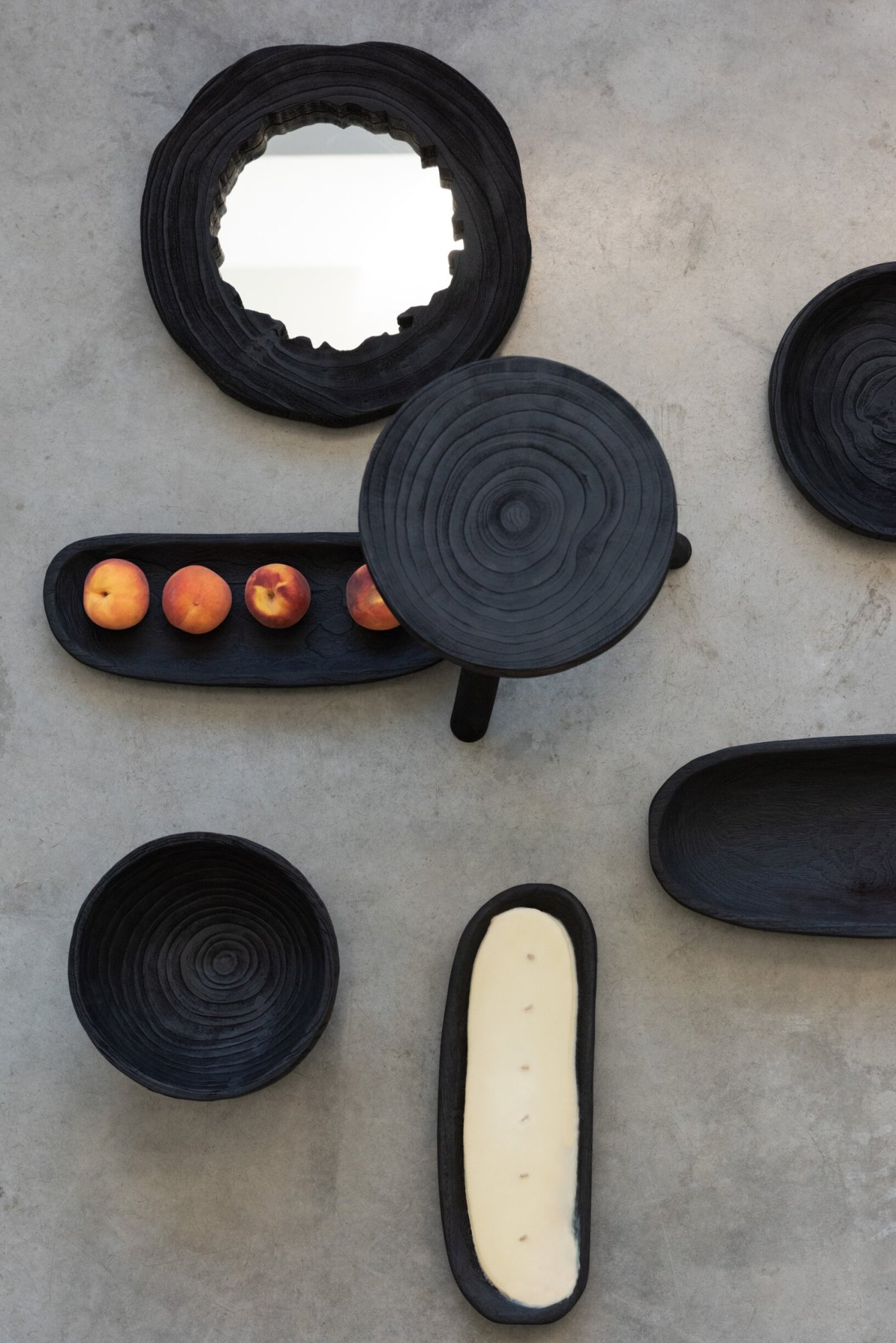 Woonaccessoire Faussia Hout Zwart - Set van 2 - Afbeelding 4