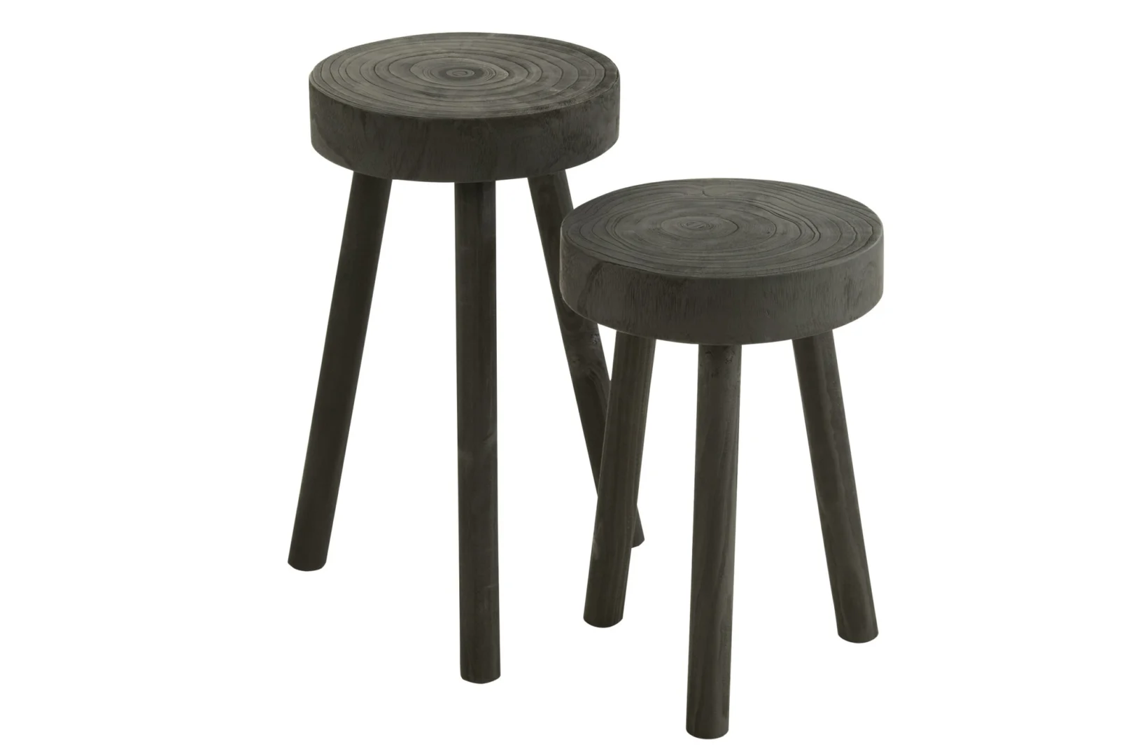 Woonaccessoire Faussia Hout Zwart - Set van 2 - Afbeelding 5