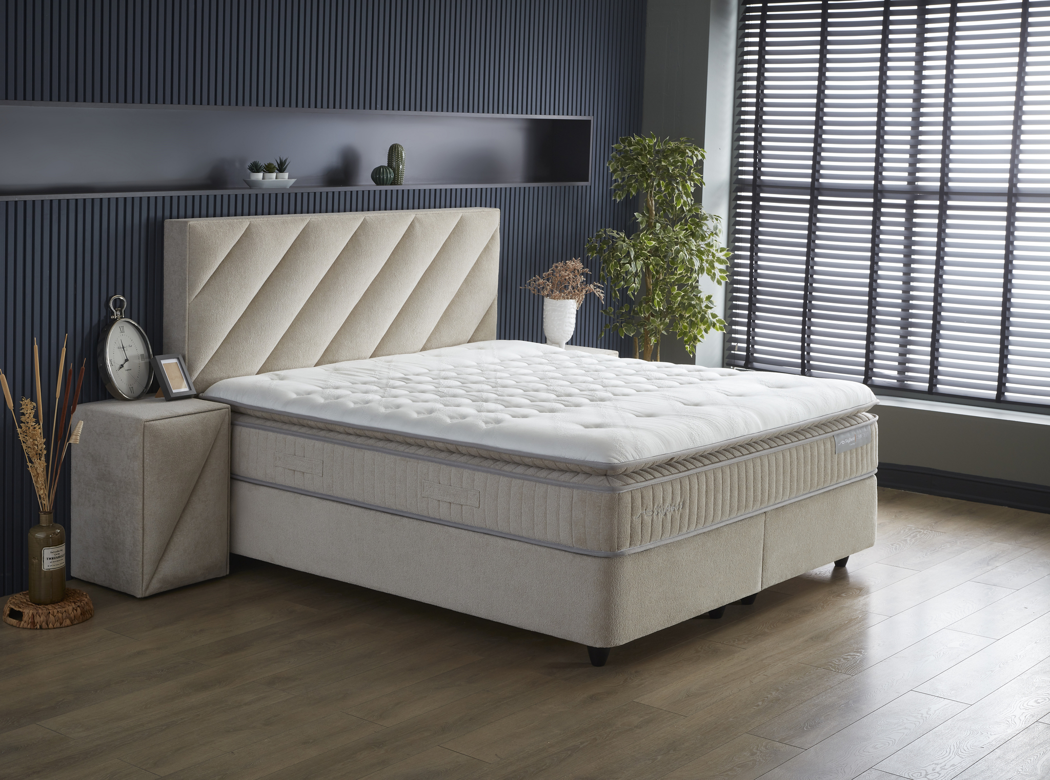 Boxspring Slaudak Beige 180x200 - Afbeelding 3