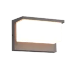 Wandlamp Grolval antraciet, moderne buitenlamp met geïntegreerde LED en warm wit licht