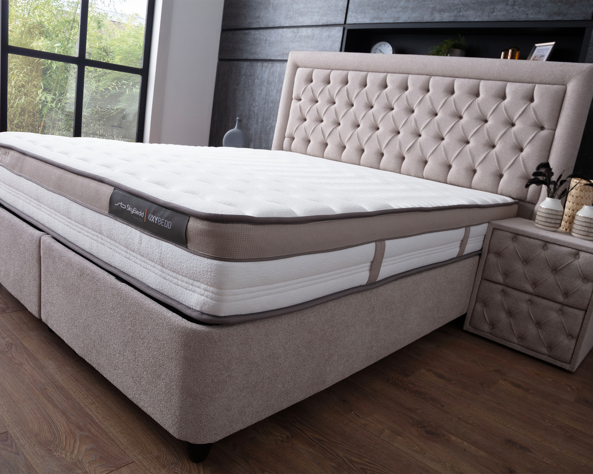 Boxspring Burnin Beige 140x200 - Afbeelding 4