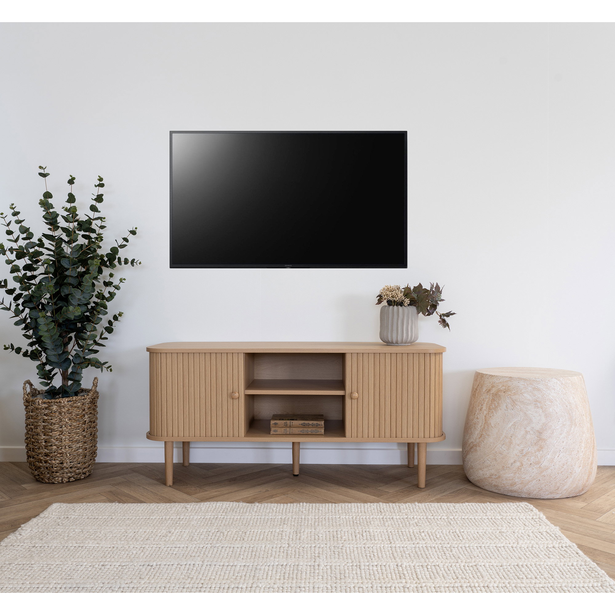 TV-meubel Flierdond Naturel 113 cm - Afbeelding 7