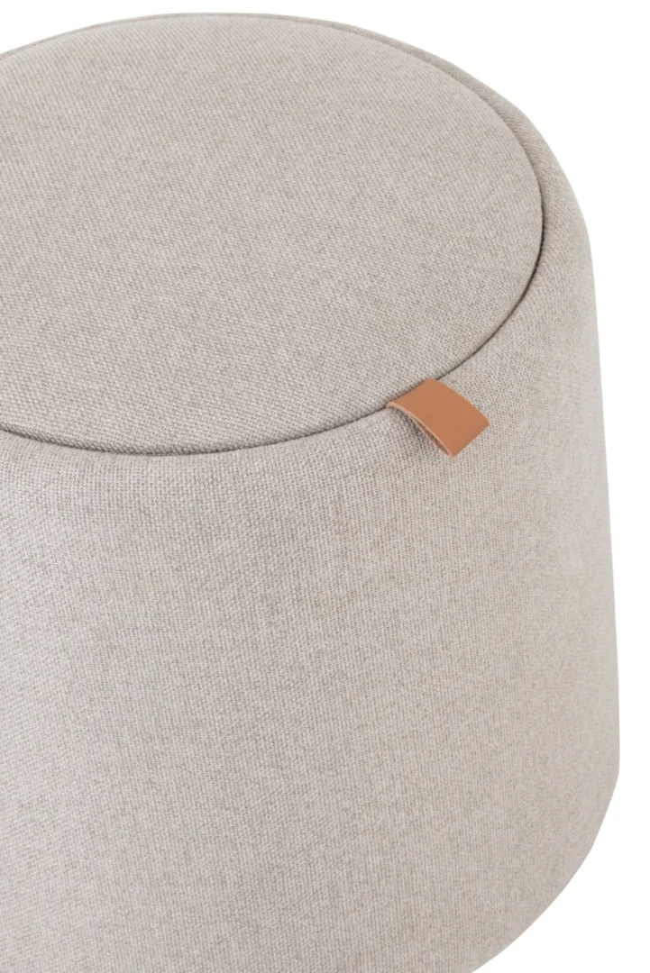 Poef Stinsor Stof Beige - Afbeelding 4