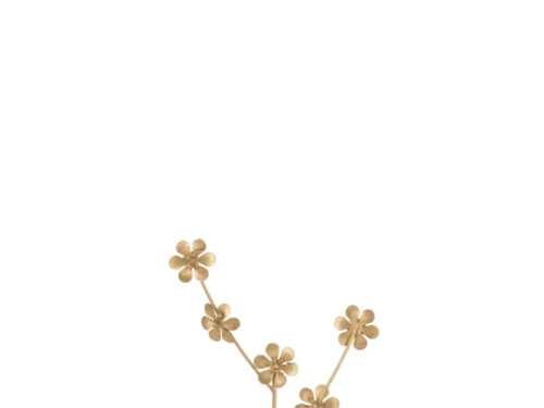 Kunstbloem Juta Metaal Goud met slanke steel en verfijnde goudkleurige bloemen voor elegante styling