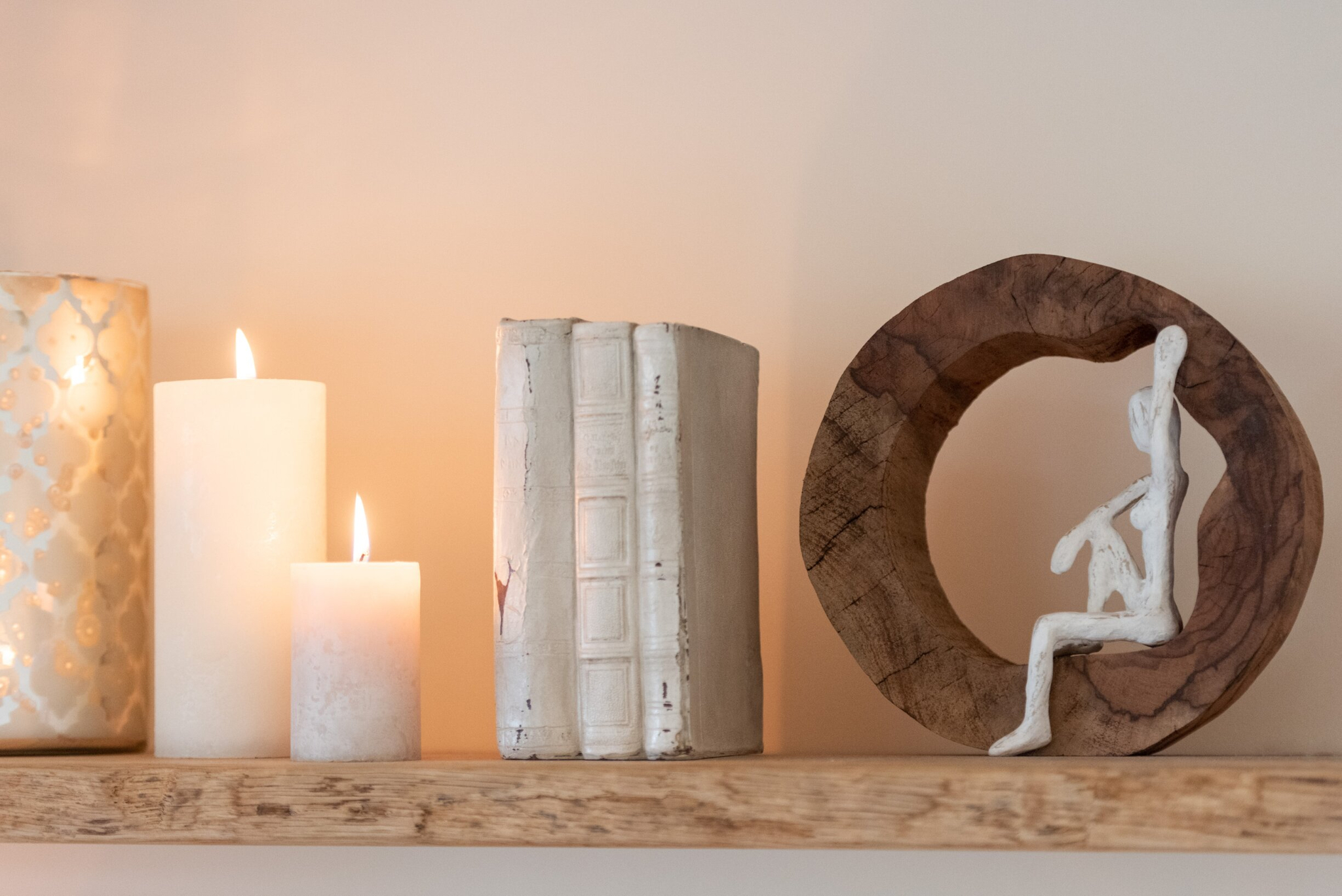Beeld Faurdora Mangohout Naturel H22 cm - Set van 2 - Afbeelding 2