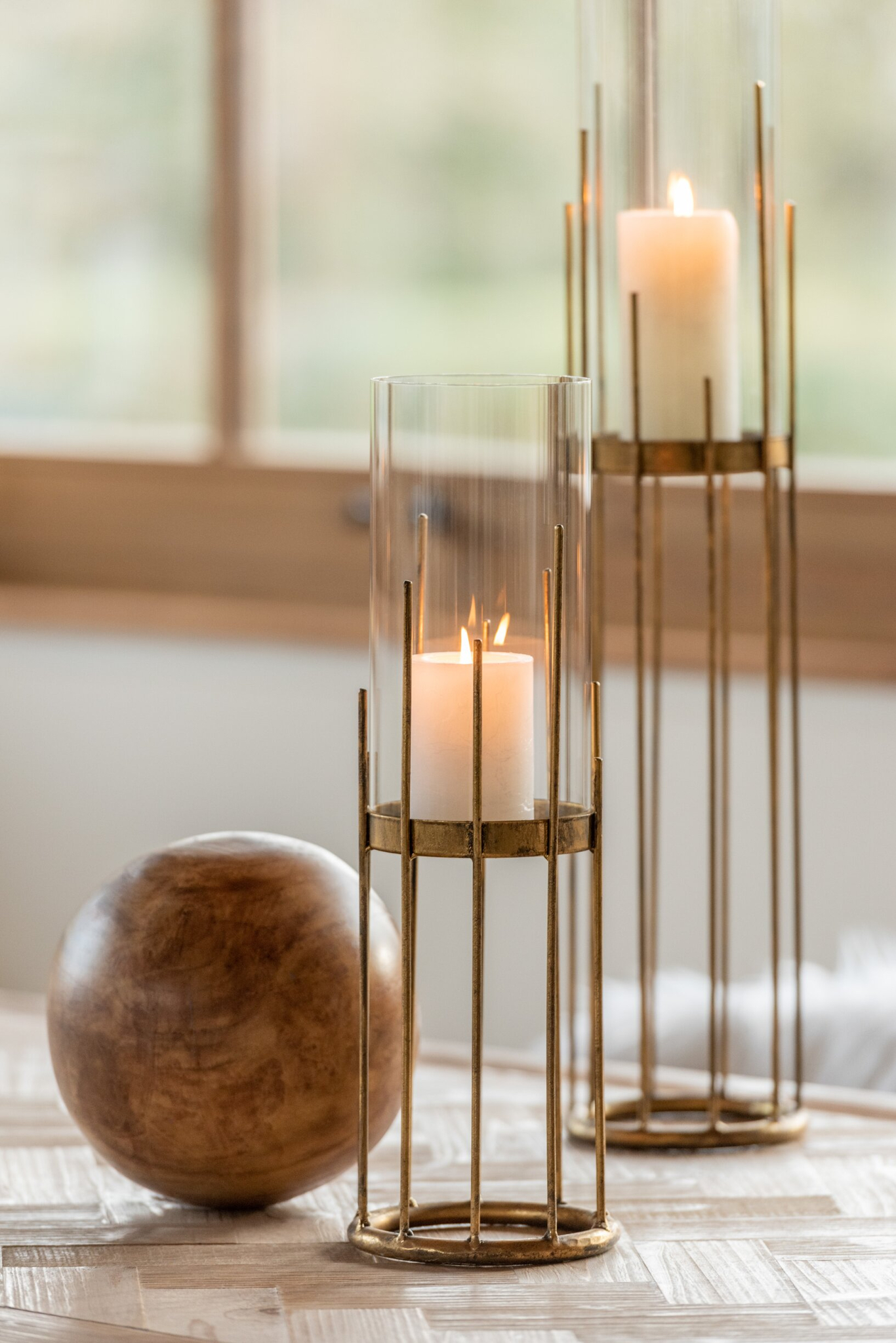 Decoratiebal Peldis Hout Bruin