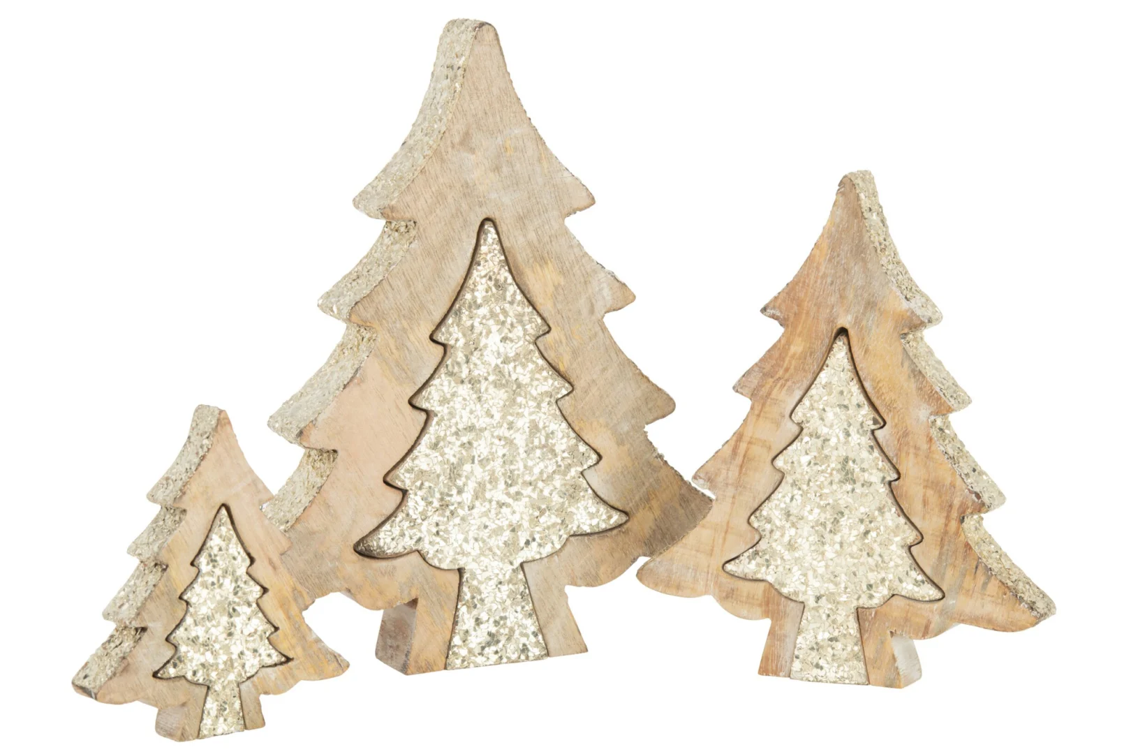Kerstboom Naaroro Mangohout Goud H30 cm - Afbeelding 2