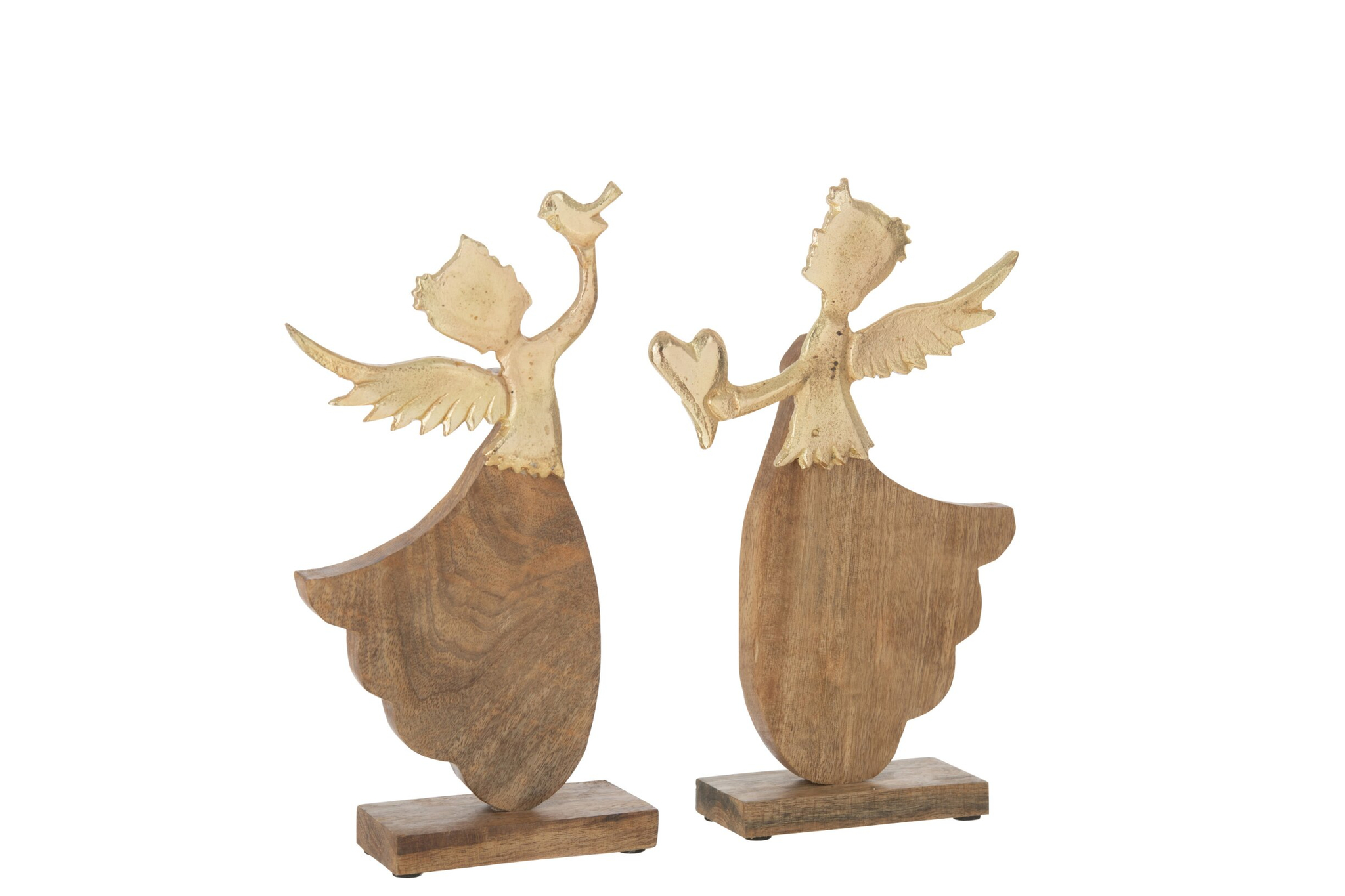 Decoratiefiguur Slolund Hout Zilver H33 cm