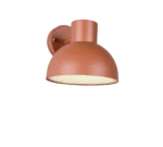 Wandlamp Troodura aluminium in abrikooskleur, compacte buitenlamp met warme moderne uitstraling