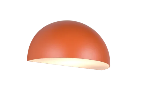 Wandlamp Pralvesta aluminium, abrikooskleurig, moderne halve bol voor buitenmuur, set van 3