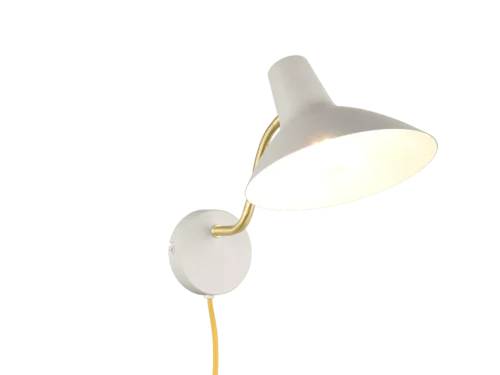Wandlamp Steikura mat messing, verstelbare arm en warme grijze metalen afwerking, set van 3