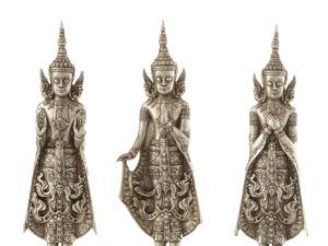Woonaccessoire Koskira Polyresin Zilver - Set van 3