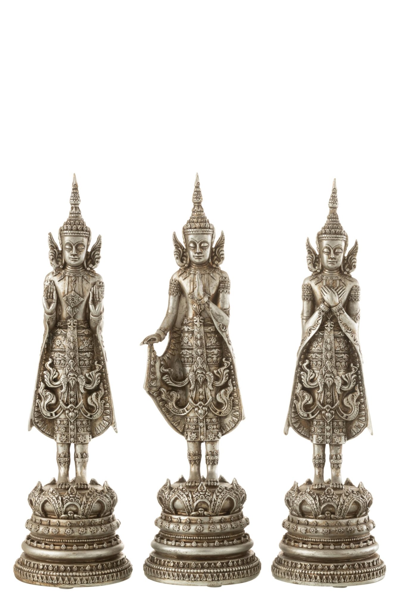 Woonaccessoire Koskira Polyresin Zilver - Set van 3