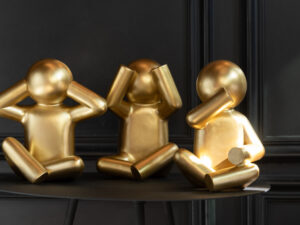 Woonaccessoire Caavira Polyresin Goud - Set van 3