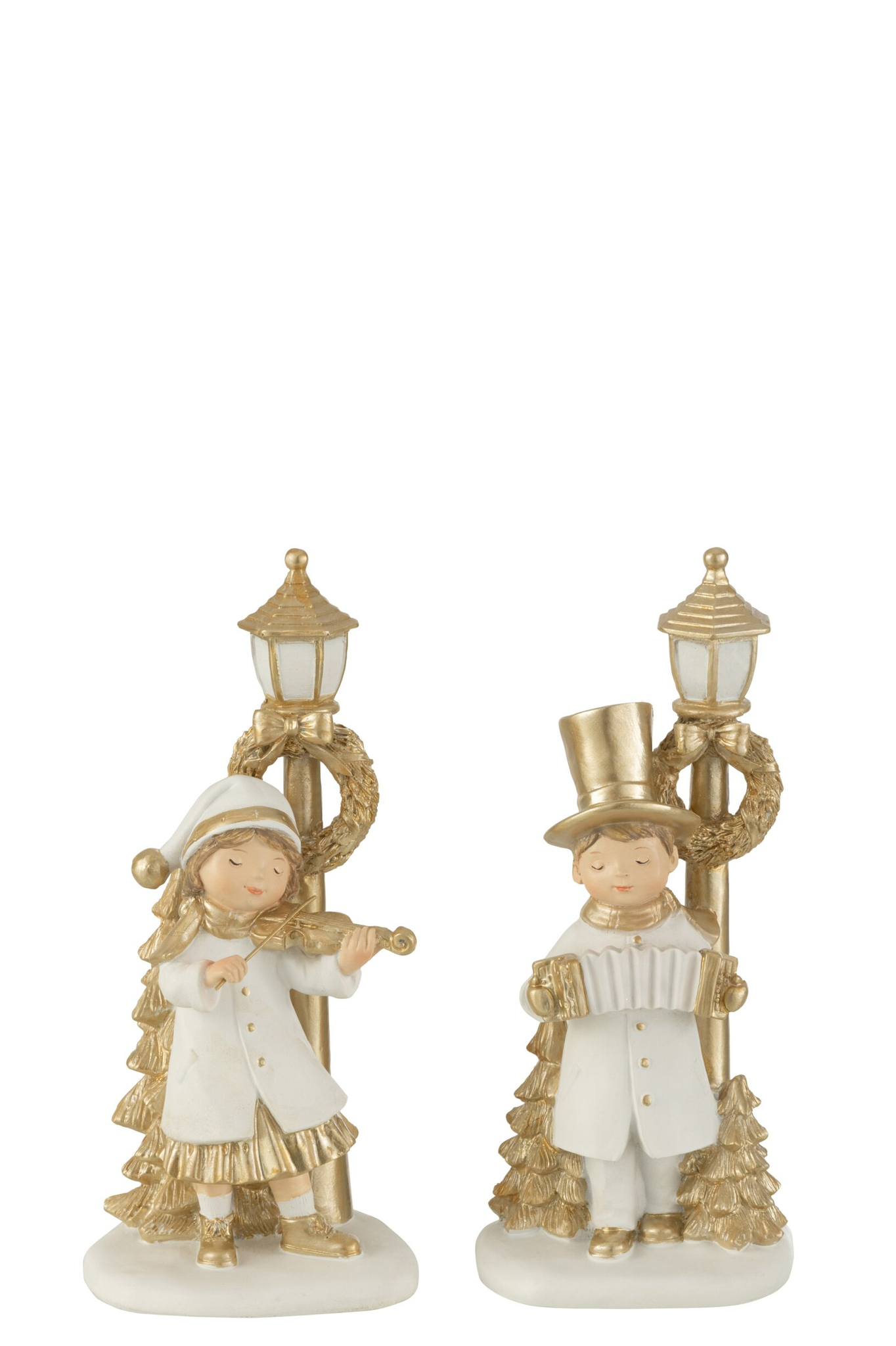 Windlicht Feerra Wit H20 cm - Set van 2