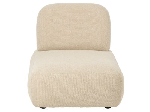 Bank Jalura Multiplex beige, modulaire bank met zachte bouclélook en compacte, afgeronde vorm