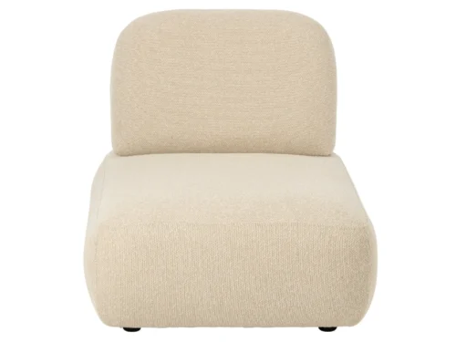 Bank Jalura Multiplex beige, modulaire bank met zachte bouclélook en compacte, afgeronde vorm