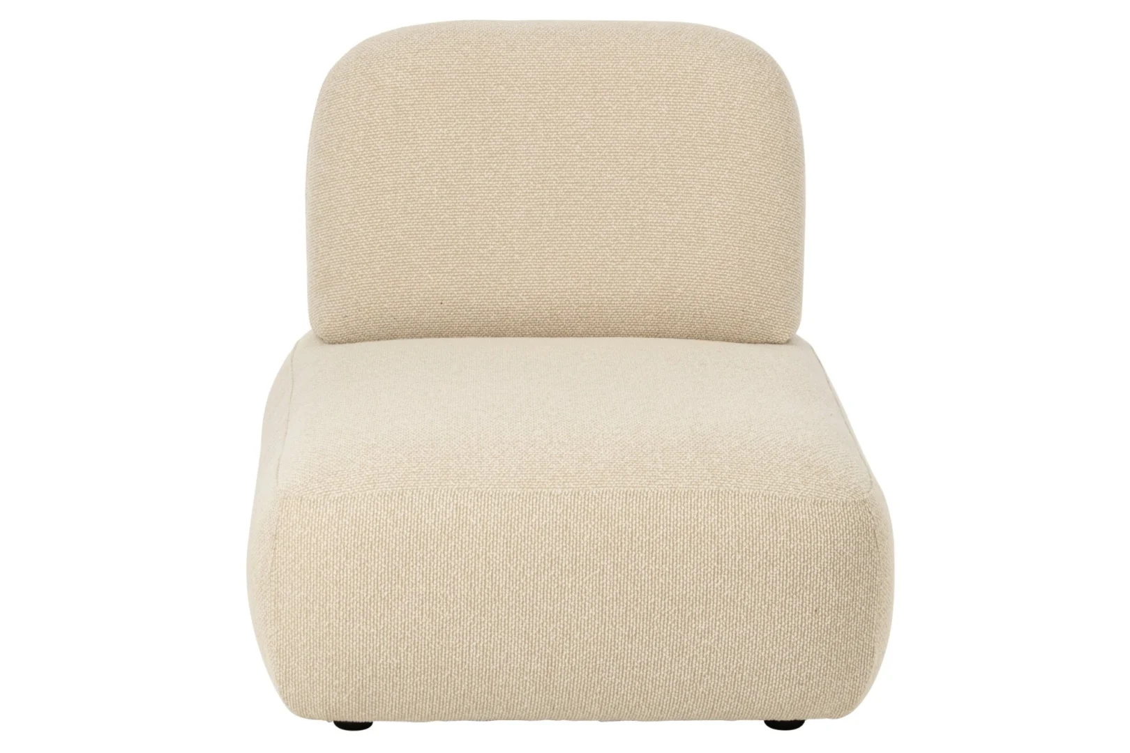 Bank Jalura Multiplex beige, modulaire bank met zachte bouclélook en compacte, afgeronde vorm