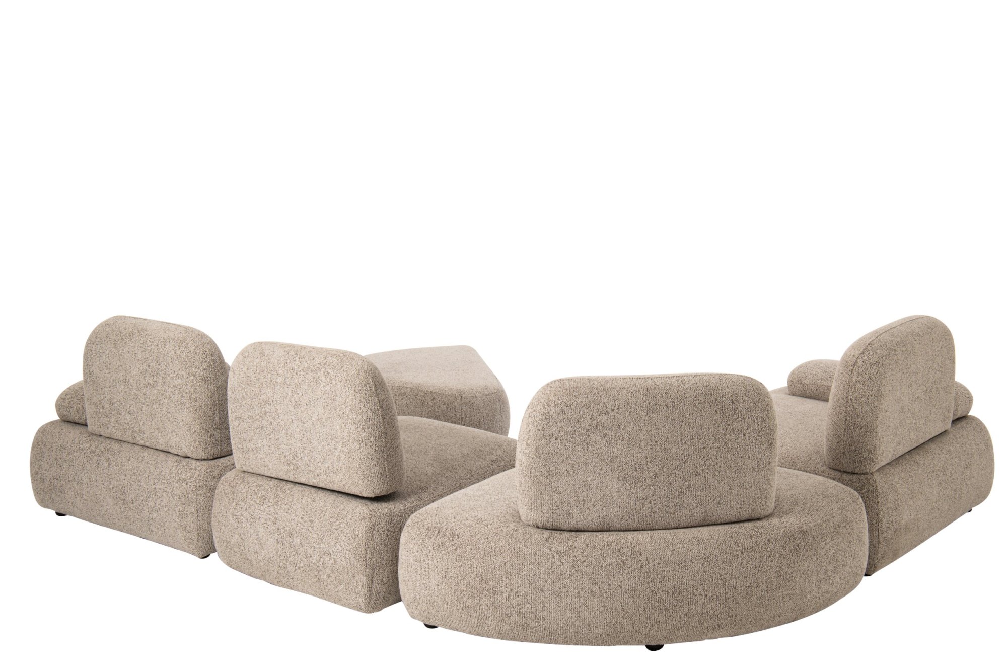 Bank Zauldo Multiplex Bruin - Set van 5