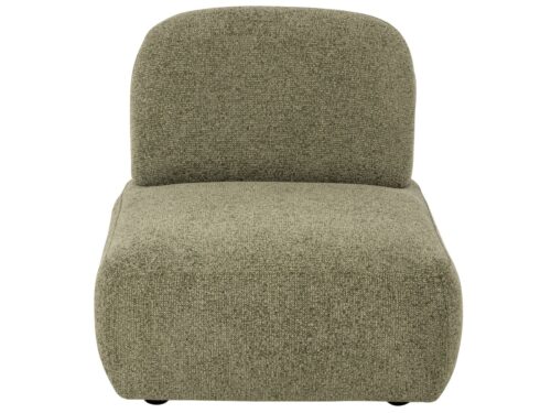 Bank Sielvine Multiplex Groen, compacte modulaire sofa met zachte stof en afgeronde vormen